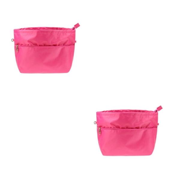 Bolsa de nailon impermeable Bewildely organizador de almacenamiento Rosa roja 2Conjunto