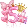 thumbnail image 1 of Set de Globos Princesa Aikitub 40" Rosa para 5º Cumpleaños, 1 of 7