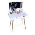 thumbnail image 4 of CRO Decor Maximilien Solid Wood 32'' Wide Vanity Table with Mirror-White, 4 of 15