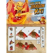 LEGO NINJAGO Crystalized Minifigure - Kai (Golden Dragon) with wings and Gold Fire Sword