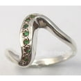 thumbnail image 3 of 925 Solid Silver Collectible Emerald Multistone Retro Style Cast Ring Size 9, 3 of 3