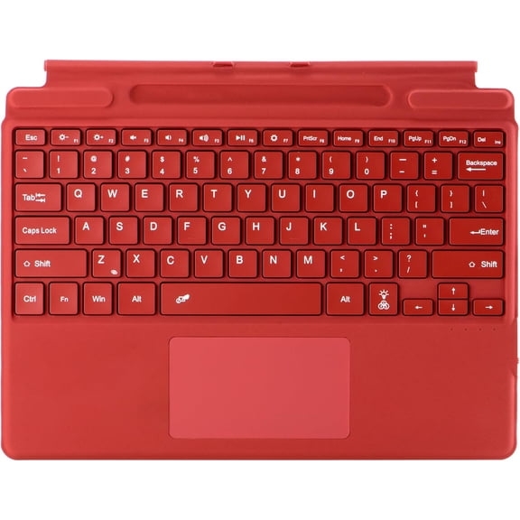 Detachable Bluetooth Type Cover for Microsoft Surface Pro Copilot (11th Edition), Pro 11/10/9/8, Pro X 13 inch, Touchpad, Pen Holder, Red