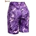 thumbnail image 3 of Spencer Women's High Waist Yoga Pants Tummy Control Workout Running Biker Shorts with Side Pockets (L, Purple), 3 of 7