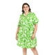 thumbnail image 4 of Vestido camisero con olan Roman Fashion /Tallas Extras, 4326 (Verde flores) verde 36, 4 of 6