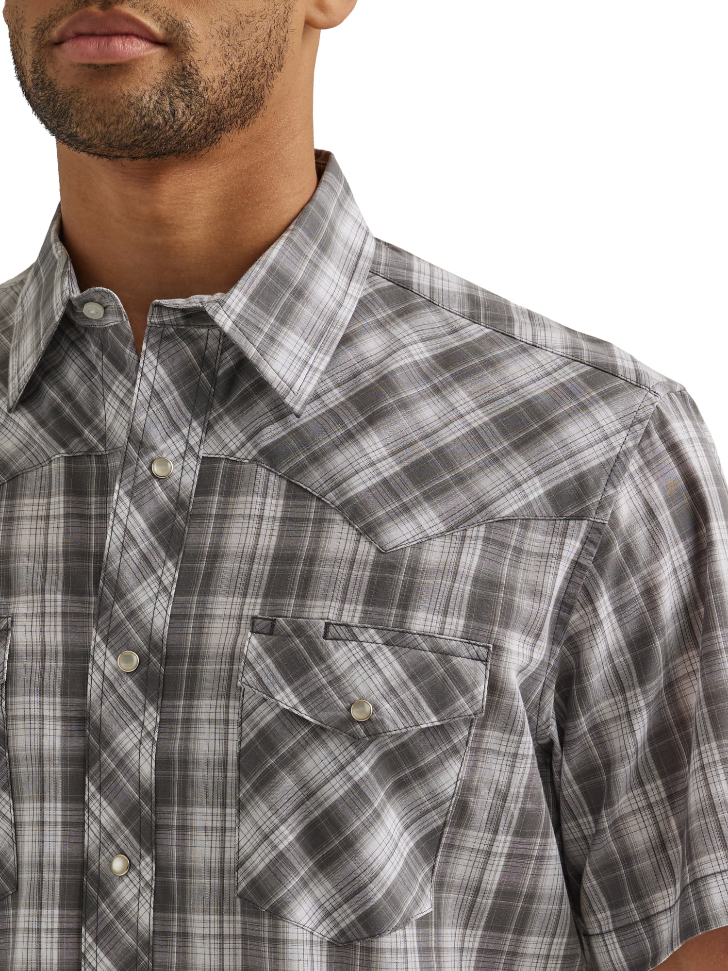 Wrangler Men's Short Sleeve Western Shirt, Size S-5XL