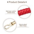 thumbnail image 3 of Uxcell 2Pack 60cm/23.6" Braided Leather Purse Replacement Strap for Handbag, Red, 3 of 6
