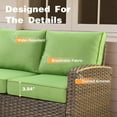 thumbnail image 5 of Ovios 8 Pieces Patio Furniture Set All-Weather Outdoor Sectional Patio Sofa Wicker Rattan Conversation Set with 54" Gas Propane Fire Pit Table for Backyard, 5 of 8