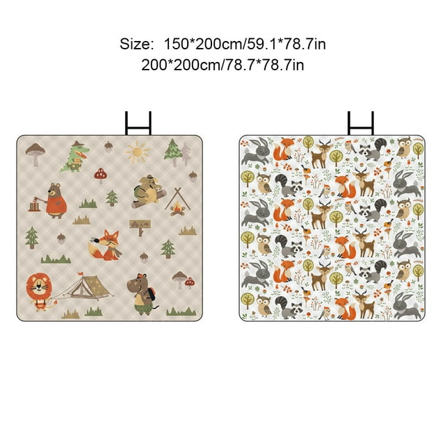 Langgg Easy To Store Tent Mat Environmentally Friendly Digital Printing Carpet Environmentally Friendly Animal Camping 200*200 cm
