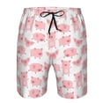 thumbnail image 4 of Naloa Kawaii Pigs Men's Beach Shorts, Surfing shorts, Swim trunks, Quick Dry Swim Trunks for Surfing Beach Fun - Large, 4 of 9
