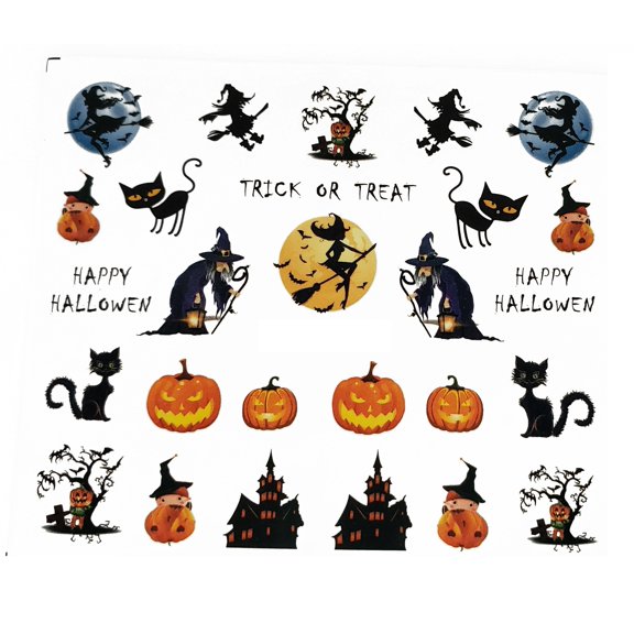 Full sheet nail decals/nail stickers Great for Halloween, Trick or Treat