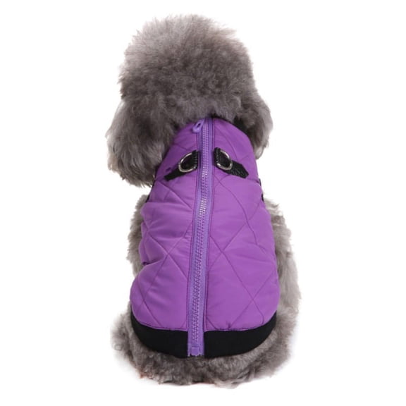 Fashion Pet Dog Winter Warm Zipper Jacket Coat with Buckle