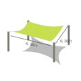 thumbnail image 3 of Clearance!SDJMa 6.56x6.56ft Rectangle Aluminum Foil Sun Shade Sail Canopy, Breathable, Double Stitched Edges, UV Block Sunshade for Swimming Pool Patio Lawn Deck Garden Outdoor Facility and Activities, 3 of 8