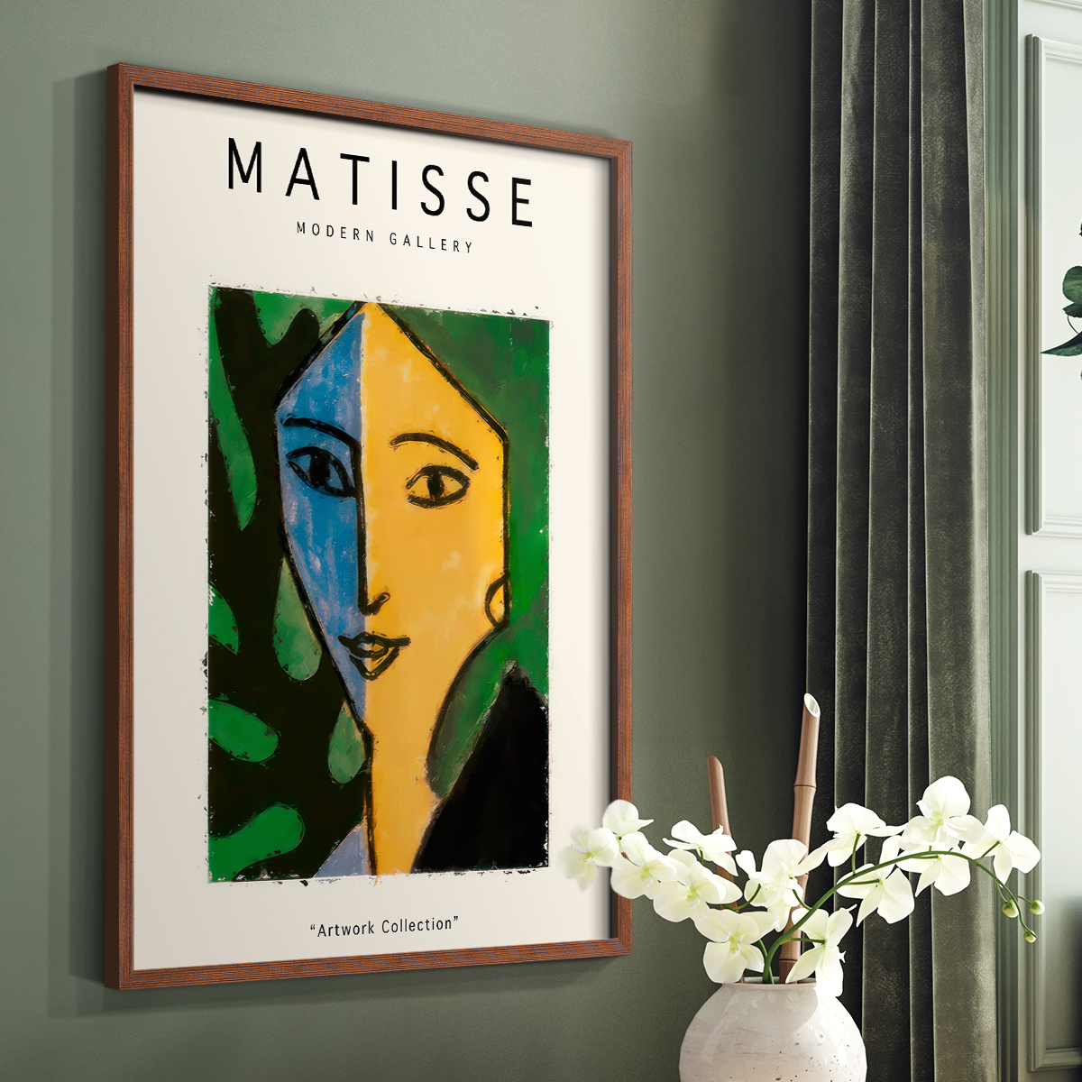 Matisse CLXXV Framed Print in Brown Solid Wood 11 x 14 Framed Print