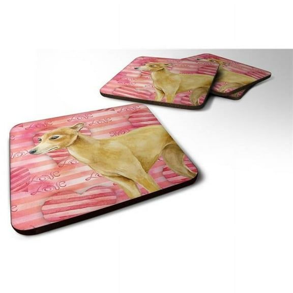 Italian Greyhound Love Foam Coaster - Set of 4