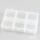 thumbnail image 3 of Injueey Pastillero transparente de 6 rejillas, dispensador de pastillas de almacenamiento de plástico, contenedor de collar de joyería de viaje para el Almacenamiento y organización del hogar Injueey HA003767-00, 3 of 6