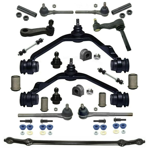23 Pc Complete Steering Suspension Kit Center Link with Idler Pitman Arms Control Arm Pre-Assembled Tie Rod End Sway Bar Link Fits select: 1999-2003 FORD F150, 2004 FORD F-150 HERITAGE