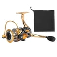 thumbnail image 1 of All Metal No Interval Folding Rocker Arm Saltwater Spinning Wheel Fishing Reel Accessory ToolMT7000 Black Golden, 1 of 4