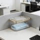 thumbnail image 1 of Soporte para cajas de pañuelos montado en la pared con tapa automática de elevación, dispensador de papel transparente para baños, cocina, oficina y almacenamiento de sobremesa, 1 of 6