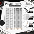 thumbnail image 3 of LáPices Musicales LáPiz de Notas Musicales con Borradores TemáTicos Musicales LáPices de Madera Teclado una Granel LáPices Divertidos Borradores de Regalo (72 Piezas), 3 of 7
