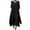 Glisme Black349, variant on Glisme Casual Dresses For Women Loose O Neck Irregular Solid Long Sleeve Dress Red Sundress Graduation Dresses