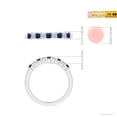 thumbnail image 6 of ANGARA Natural Blue Sapphire and Diamond Semi Eternity Wedding Ring in 14K White Gold for Women (Size-2.2mm) | September Birthstone, Anniversary, Jewelry Gift for Women | Natural Blue Sapphire Ring, 6 of 10