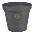 thumbnail image 2 of Maceta Redonda Plásticos La Ardilla Rattan 15 cm Gris Nube, 2 of 4