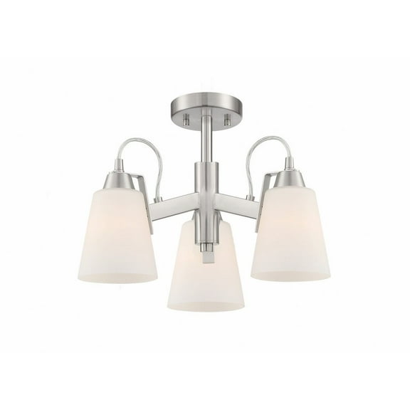 Minka Lavery - Beckonridge - 3 Light Semi-Flush Mount-Brushed Nickel Finish -