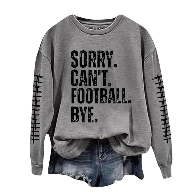 WEAIXIMIUNG Chandail Camouflage Femme Décontracté Léger Col Rond Chandails Manches Longues Graphique Football Imprimé Chandail Chandails Blouse Haut