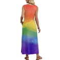 thumbnail image 7 of Women's Boho Maxi Sundress 2026 Summer Beach Dress Tie Dye Scoop Neck Sleeveless Loose Tank Dress, 7 of 7