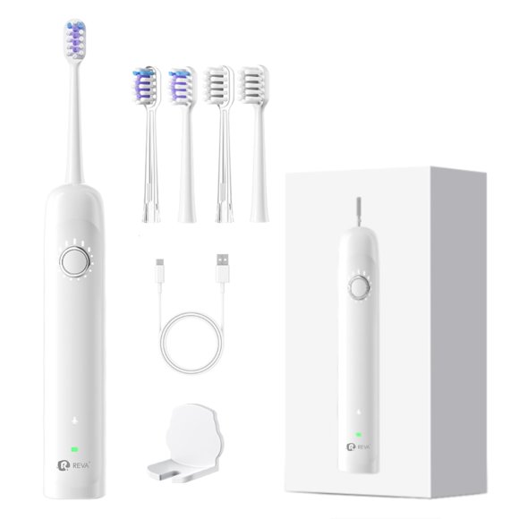 Cepillo de dientes eléctrico sónico R REVA X1, 4 cabezales, 5 modos
