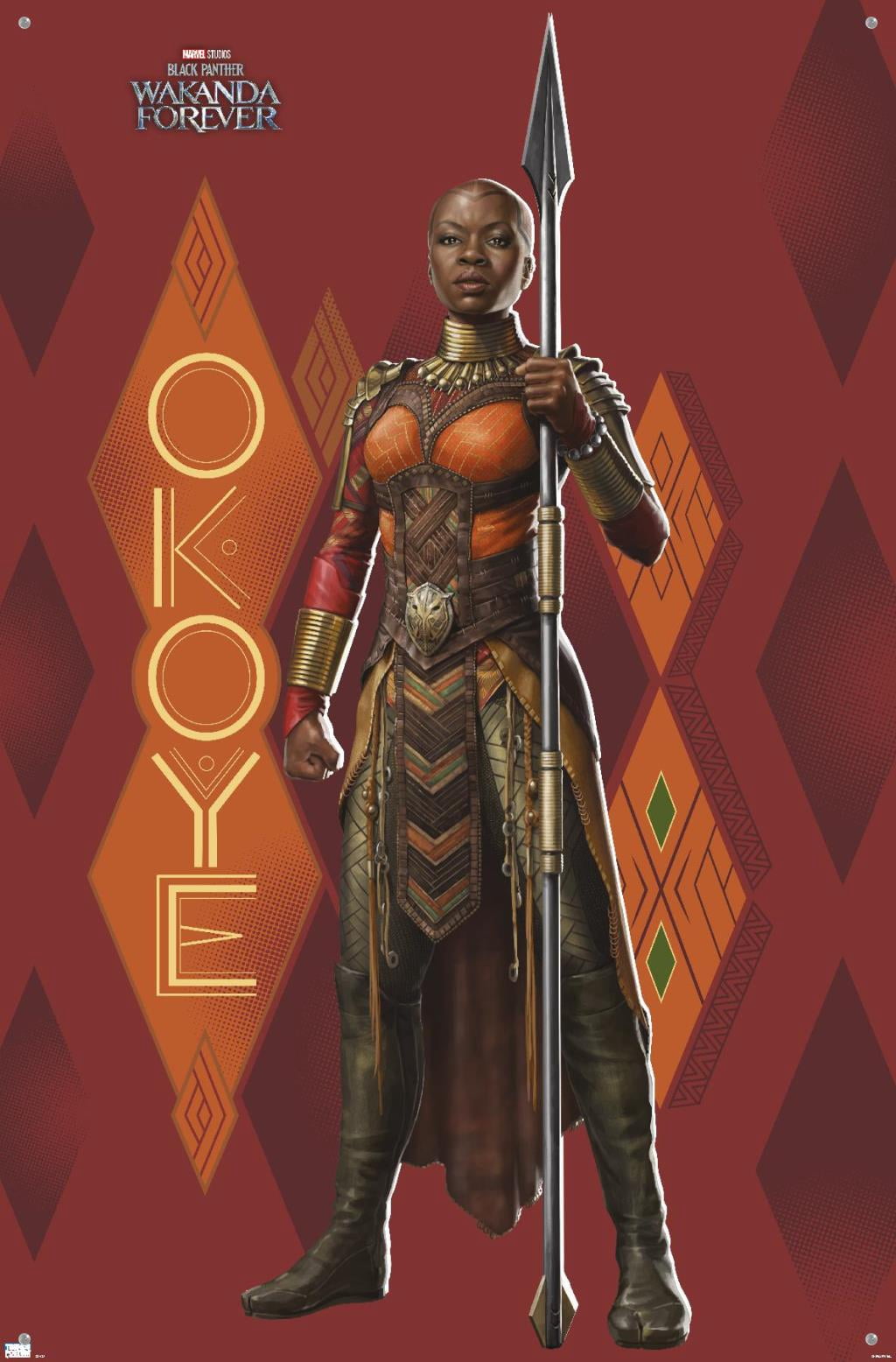 Marvel Black Panther: Wakanda Forever - Okoye Wall Poster with Pushpins, 22.375" x 34"