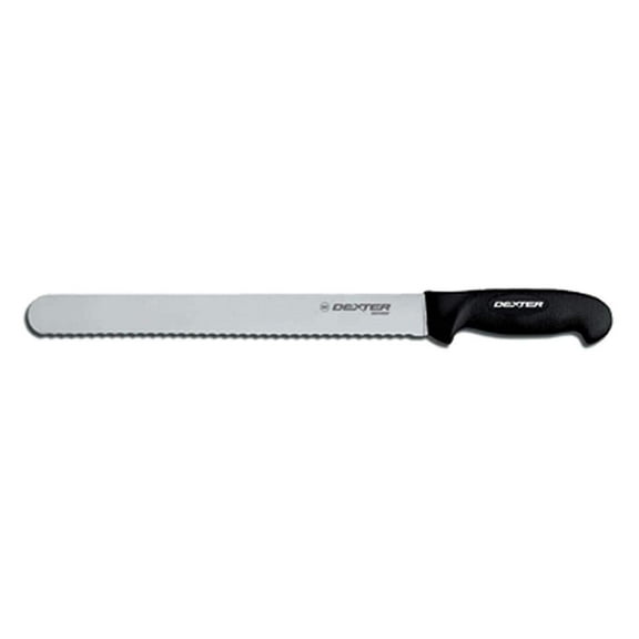 Dexter -Russell 12in Scalloped Roast Slicer- Handle, Black