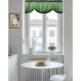 thumbnail image 5 of Abstract Stereo Cube Tie Up Valances Curtain, Adjustable Kitchen Modern Gradient Black Green Comb Grid Cubes Valances for Windows Decor, Rod Pocket Short Curtains Set for Bedroom/Bathroom, 42"x18", 5 of 8