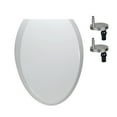 thumbnail image 2 of WinZo ES001 Elongated Plastic Toilet Seat Soft Close in White with Top Mount Bolts,Easy Install, 2 of 6