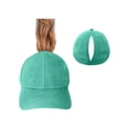 thumbnail image 1 of WEIYLL Baseball Cap Women Ponytail Running Tennis Magnetic Attraction Solid Color Green Headwear Hat One Size, 1 of 4