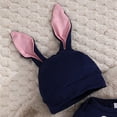 thumbnail image 7 of UngA My First Easter Baby Boy Outfit Bunny Short Sleeve Romper Suspender Pants Hat Infant Onesie Newborn Spring Summer Clothes (Blue,0-3 Months), 7 of 7