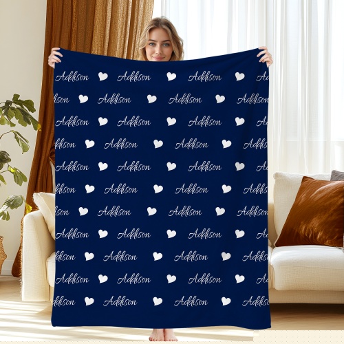 Style1, variant on Personalized Throw Blanket, Custom Blanket with Name, Customized Flannel Blanket for Kids, Christmas Blanket Gifts for Teen Girls and Boys