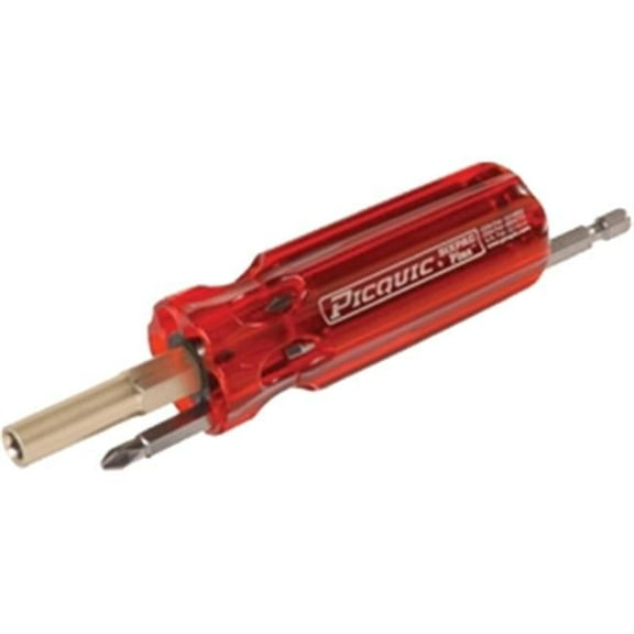 Picquic Toolmpany 88103 8.13 x 1.5 in. 7 Bit Sixpac Plus Multi-Bit Screwdriver