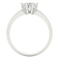thumbnail image 4 of 1 ct Heart Cut White Sapphire Solitaire 14K White Gold Womens Engagement Ring, 4 of 5
