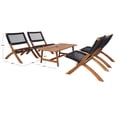 thumbnail image 5 of SAFAVIEH Blaze Outdoor Patio 5 Piece Coffee Set, Natural/Black, 5 of 11