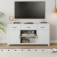 thumbnail image 6 of YouTrend Farmhouse TV Stand for TVs up to 65'' for Living Room,Kitchen Pantry Sideboard W/ Storage Cabinet,White, 6 of 10