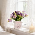 thumbnail image 4 of Low-Maintenance Artificial Flower Bonsai with Ceramic Vase, Potted Floral Decor for Home Office Desk Easter Decor, Stylish Shelf Decoration and Table Centerpiece Easter Display, 3.1*2.5in, D, 4 of 6