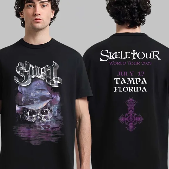 Ghost Skeletour World Tour 2025 Tee In Tampa Florida July 12 Shirt Reprint