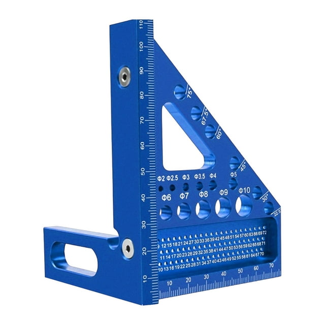 Outil de Mesure d'Angle en Alliage d'Aluminium 3D avec Rétracteur de Précision pour Projets de Construction et Bricolage