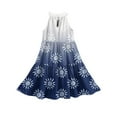 thumbnail image 6 of Abcomgle Girls Dresses Size 10-12 Casual Halter Neck Sleeveless Midi Dress Floral Print A-line Sundresses Loose Swing Skirt 7-8 Years,Dark Blue, 6 of 7