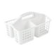 thumbnail image 3 of Cesta de ducha portátil dividida con asa y agujeros Cesta de almacenamiento multiusos Blanco, 3 of 9