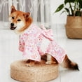 thumbnail image 1 of Cat Kimono Japanese Style Bow-knot Decor Fabric Two-legged Pet Costume Dress for Party, 1 of 8