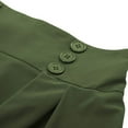 thumbnail image 5 of Ruziyoog Skirts for women Women Fashion Casual Skirt With Pockets Vintage High Waist Pleated SkirtArmy Green S, 5 of 6