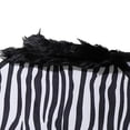 thumbnail image 3 of Benjara Wigi 12" Accent Lamp- Purse- Zebra Animal Print- Black White Faux Fur, 3 of 6