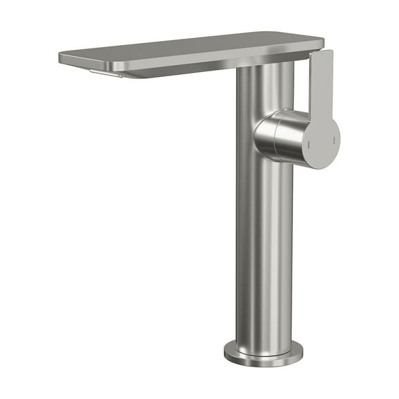 DAX Brass Single Handle Bathroom Waterfall Vessel Basin Faucet, Brushed Nickel